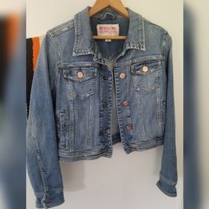 Mossimo Supply Co. Cropped Denim Jacket Size Large